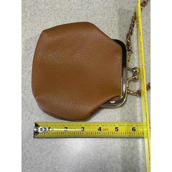 Jen & Co. Cleo Vegan Coin Pouch Brown Crossbody Purse Slip Pocket & CC Slots EUC - Picture 8 of 9